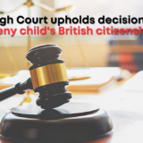 Article-register child as a British citizen denied
