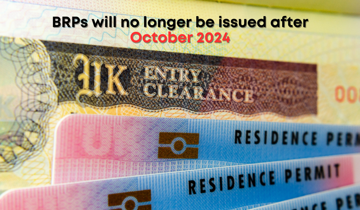 BRPs will no longer be issued after October 2024